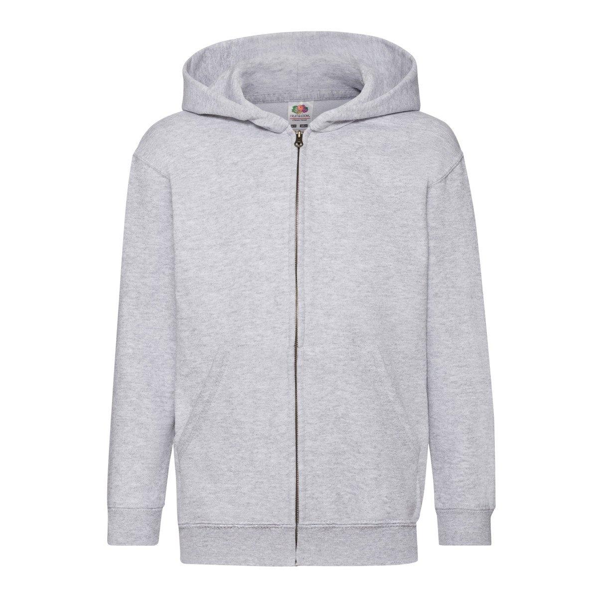 Kapuzenjacke Jungen Grau 140 von Fruit of the Loom