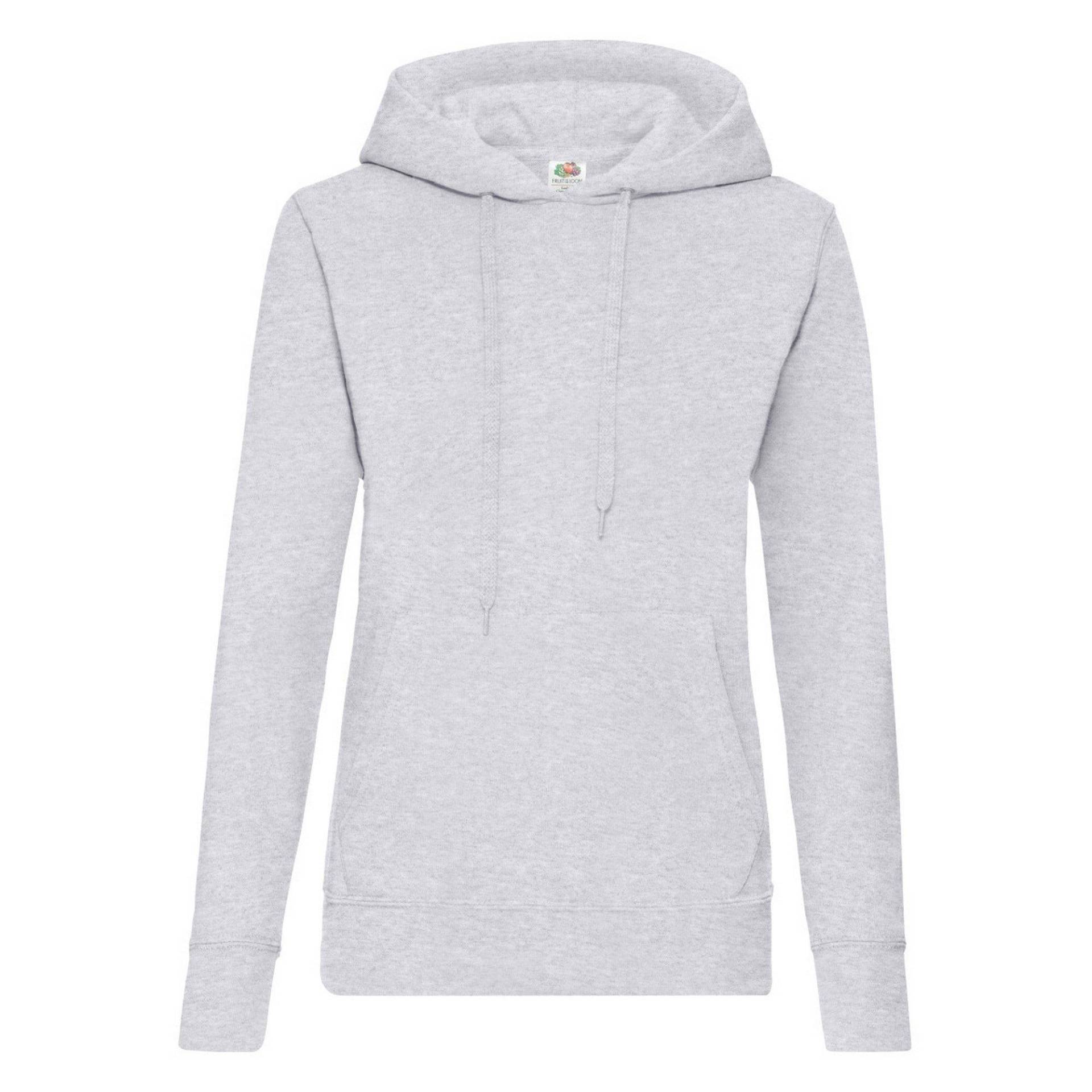 Lady Fit Kapuzenpullover Damen Grau XXL von Fruit of the Loom