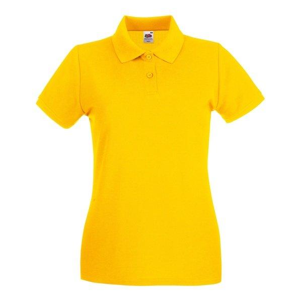 Ladyfit Premium-kurzarm Polo Shirt Damen Chrom M von Fruit of the Loom