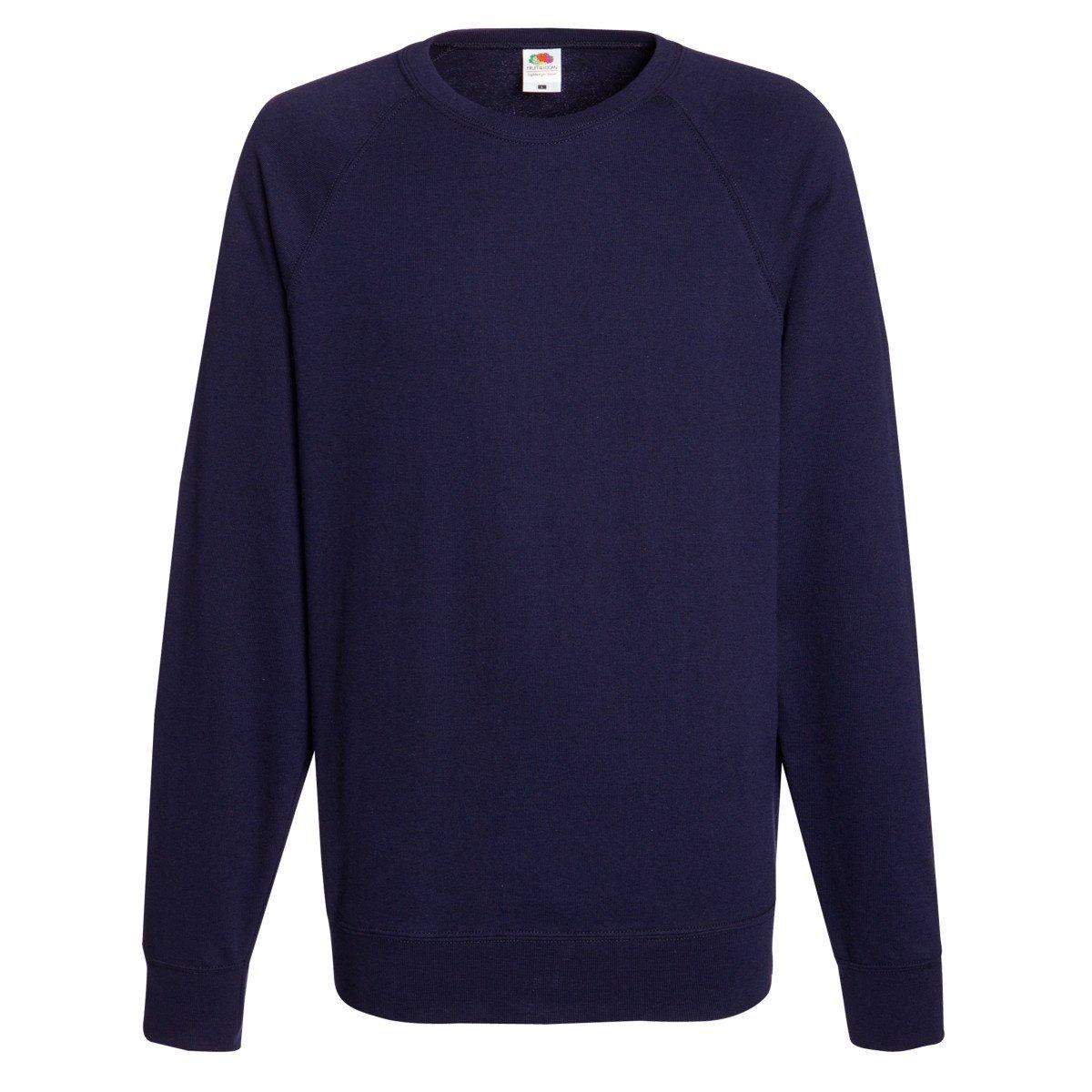 Leichte Raglan-sweatshirt (240 Gsm) Herren Marine M von Fruit of the Loom