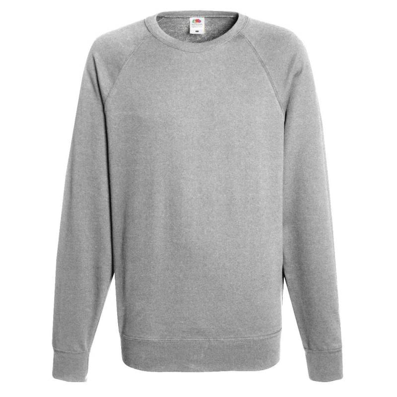 Leichte Raglan-sweatshirt (240 Gsm) Herren Grau XXL von Fruit of the Loom