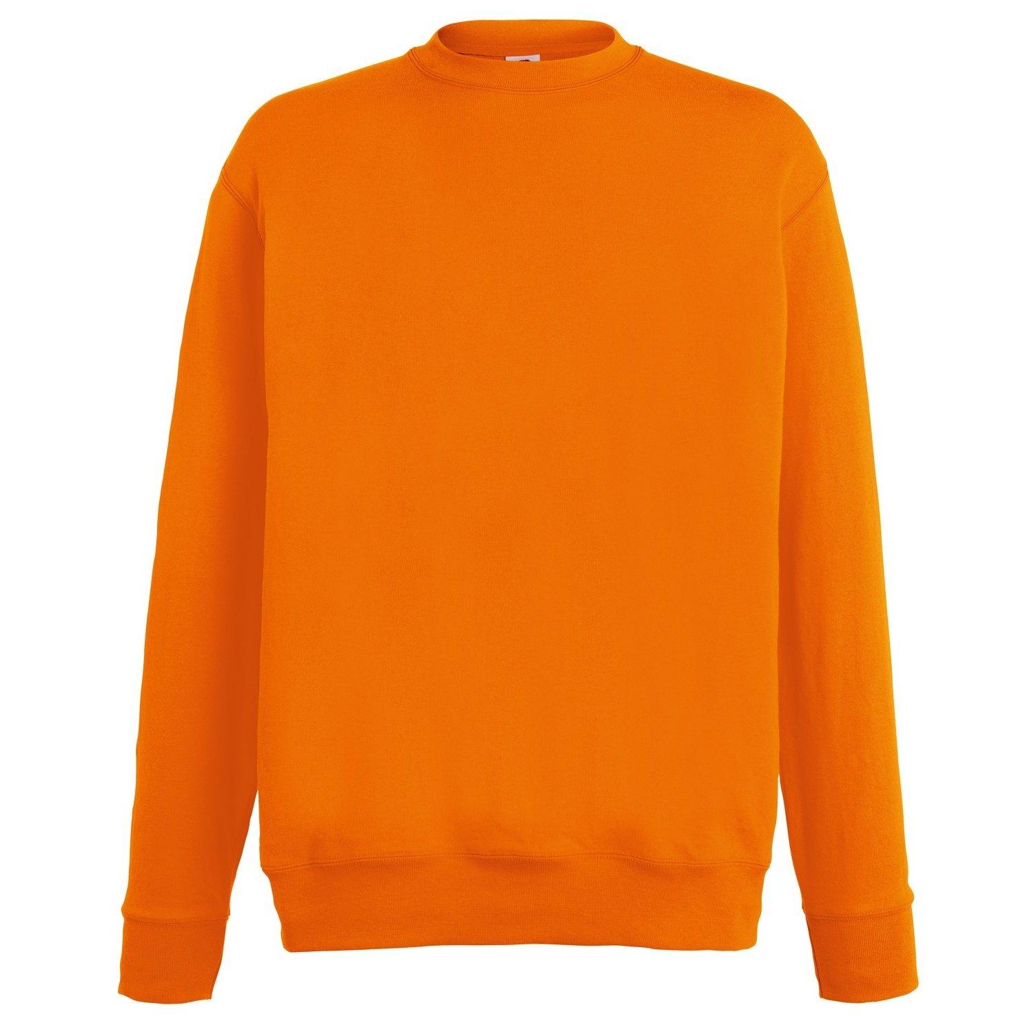 Leichter Set In Pullover Herren Orange S von Fruit of the Loom