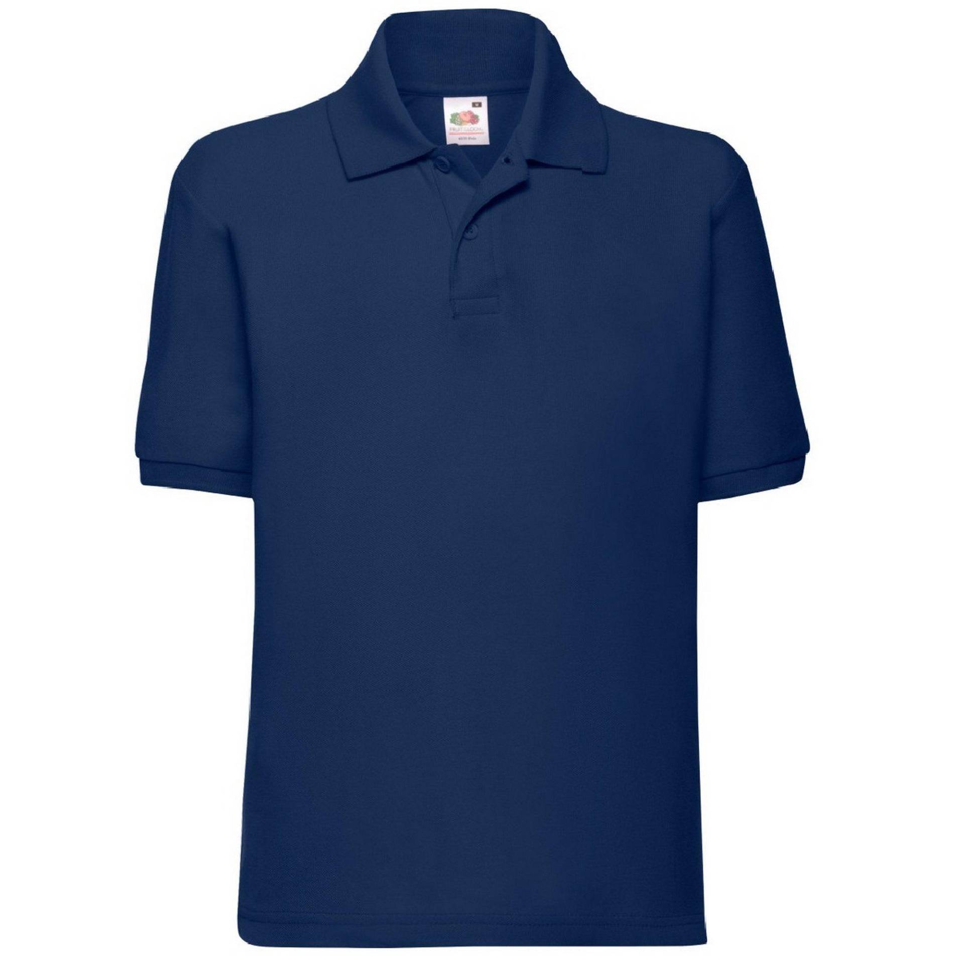 Polo Shirt, Kurzarm (2 Stückpackung) Jungen Marine 3-4A von Fruit of the Loom