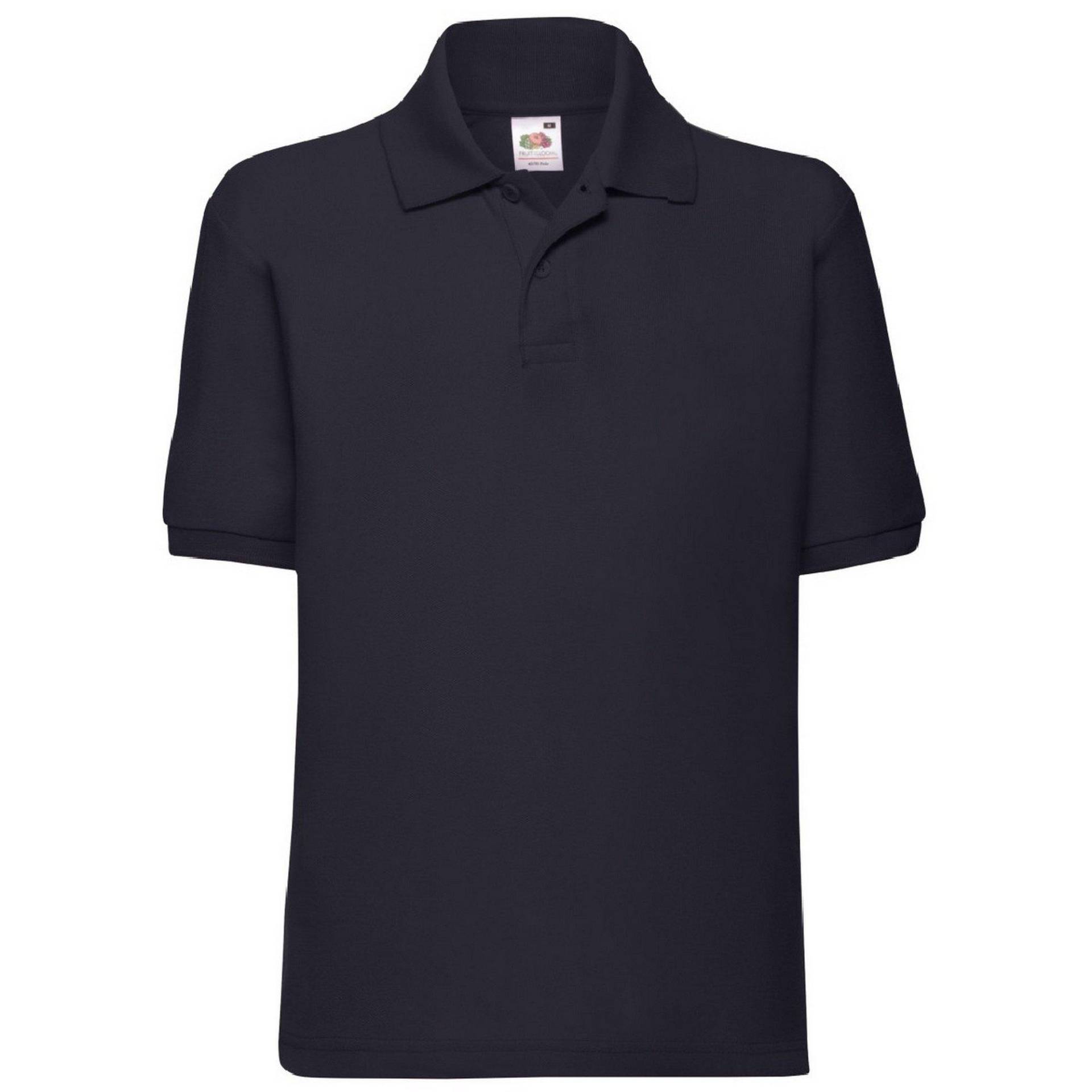 Polo Shirt, Kurzarm (2 Stückpackung) Jungen Marine 5-6A von Fruit of the Loom