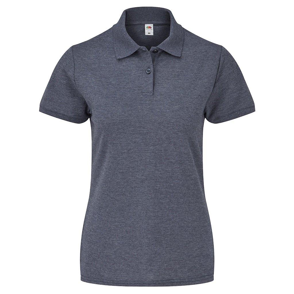 Poloshirt Lady Fit Piqué Damen Marine XL von Fruit of the Loom