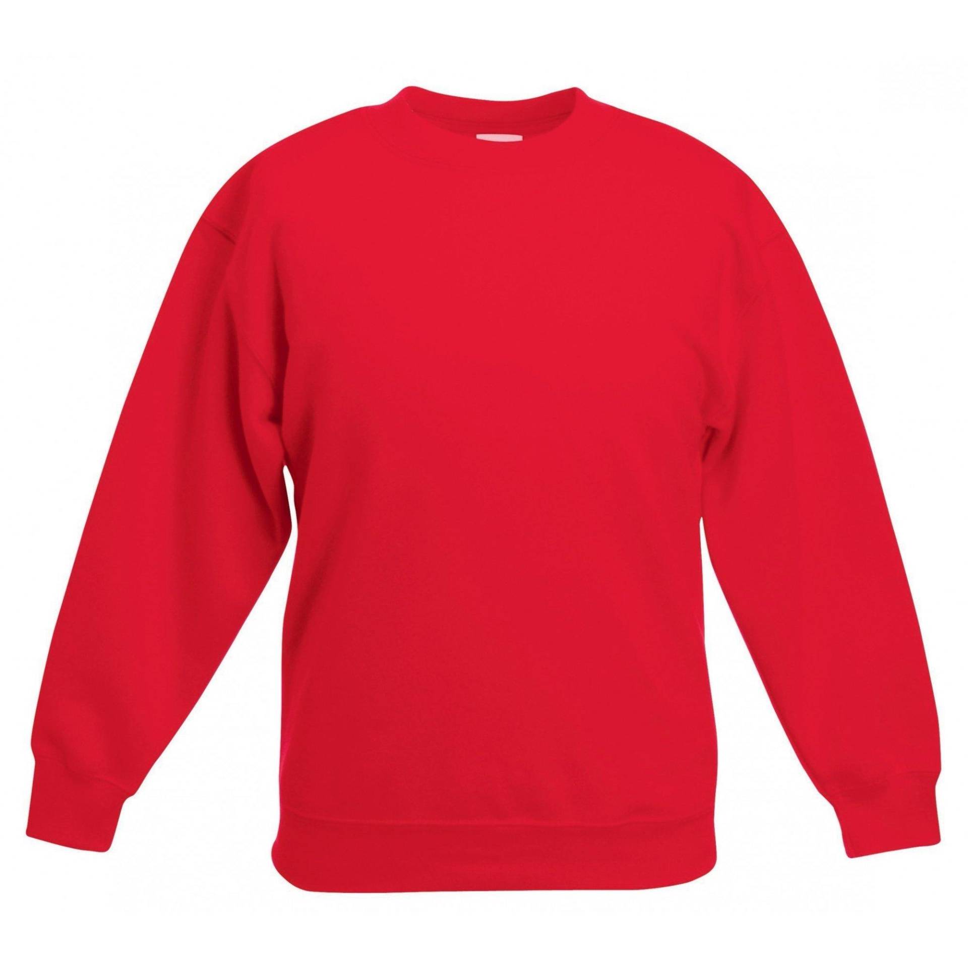 Premium 7030 Sweatshirt Mädchen Rot Bunt 7-8A von Fruit of the Loom