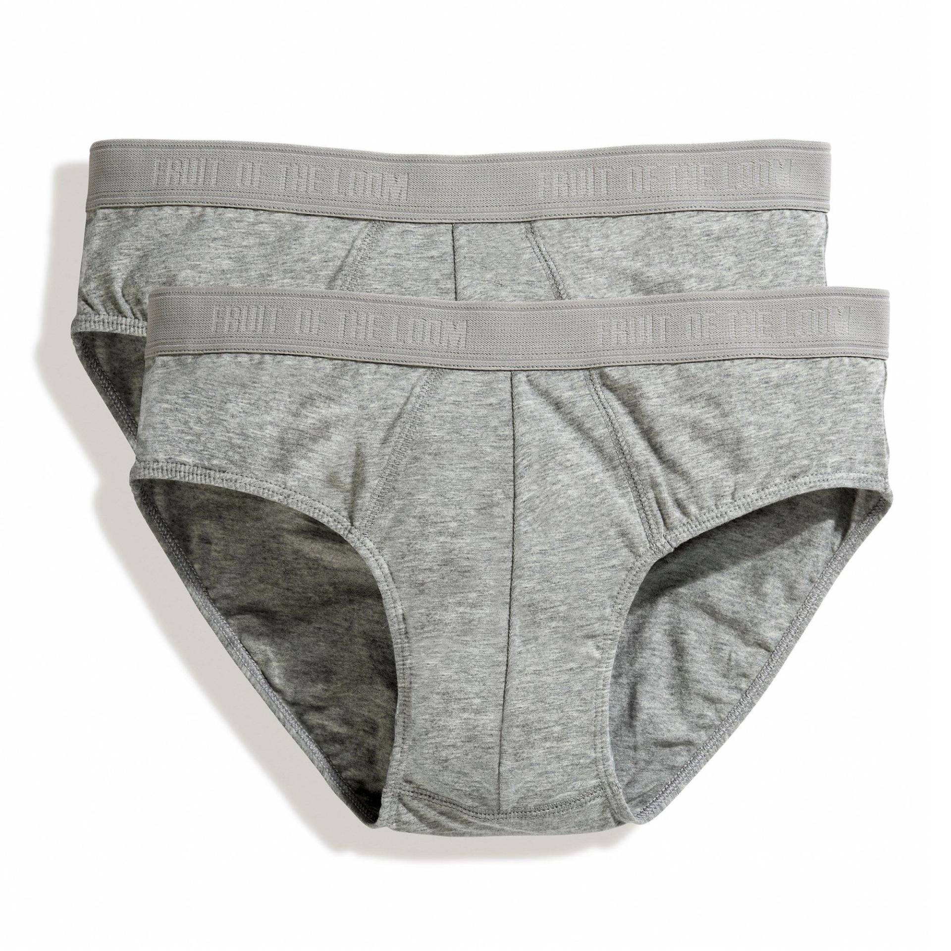 Slip Unterhose, 2 Stück Herren Taubengrau XL von Fruit of the Loom