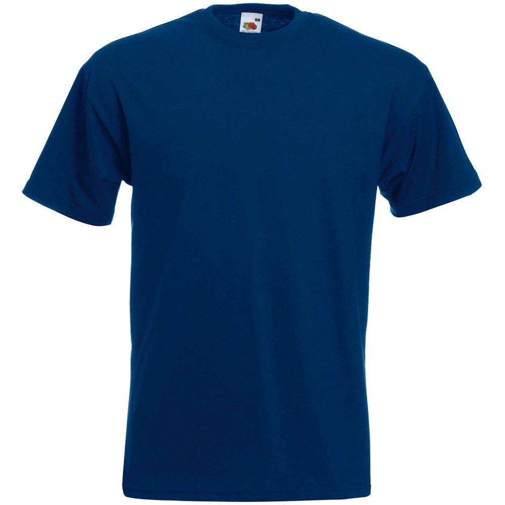 Super Premium Kurzarm Tshirt Herren Marine L von Fruit of the Loom