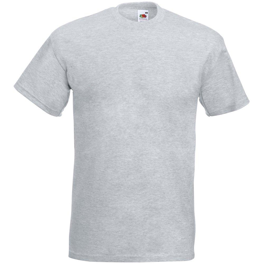 Super Premium Kurzarm Tshirt Herren Grau S von Fruit of the Loom