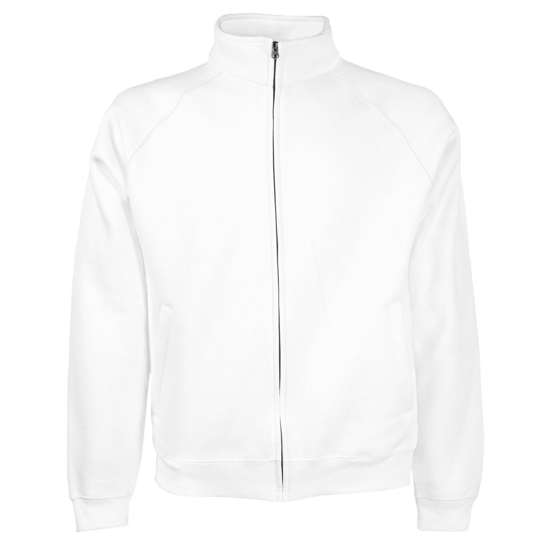 Sweatjacke Sweatshirt Mit Reißverschluss Herren Weiss XXL von Fruit of the Loom