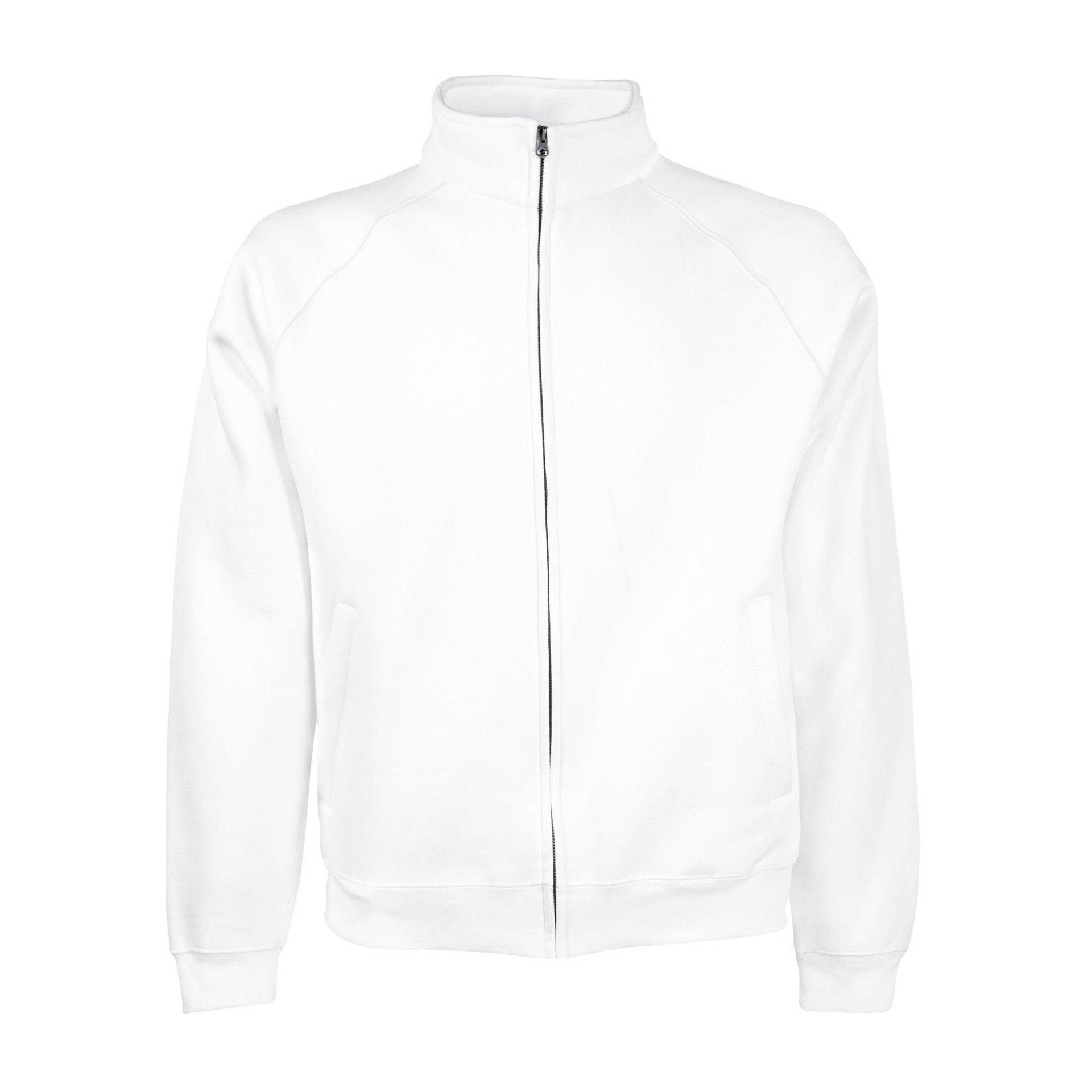 Sweatjacke Sweatshirtjacke Sweatshirt Mit Reißverschluss Herren Weiss S von Fruit of the Loom