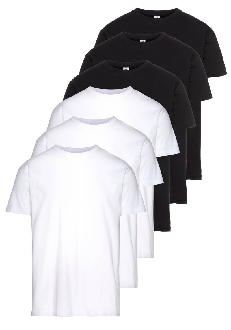 Fruit of the Loom T-Shirt », sechs Stück in unterschiedlicher Farbkomination«, (Packung, 6 tlg., 6er-Pack), mit Rundhalsausschnitt von Fruit of the Loom