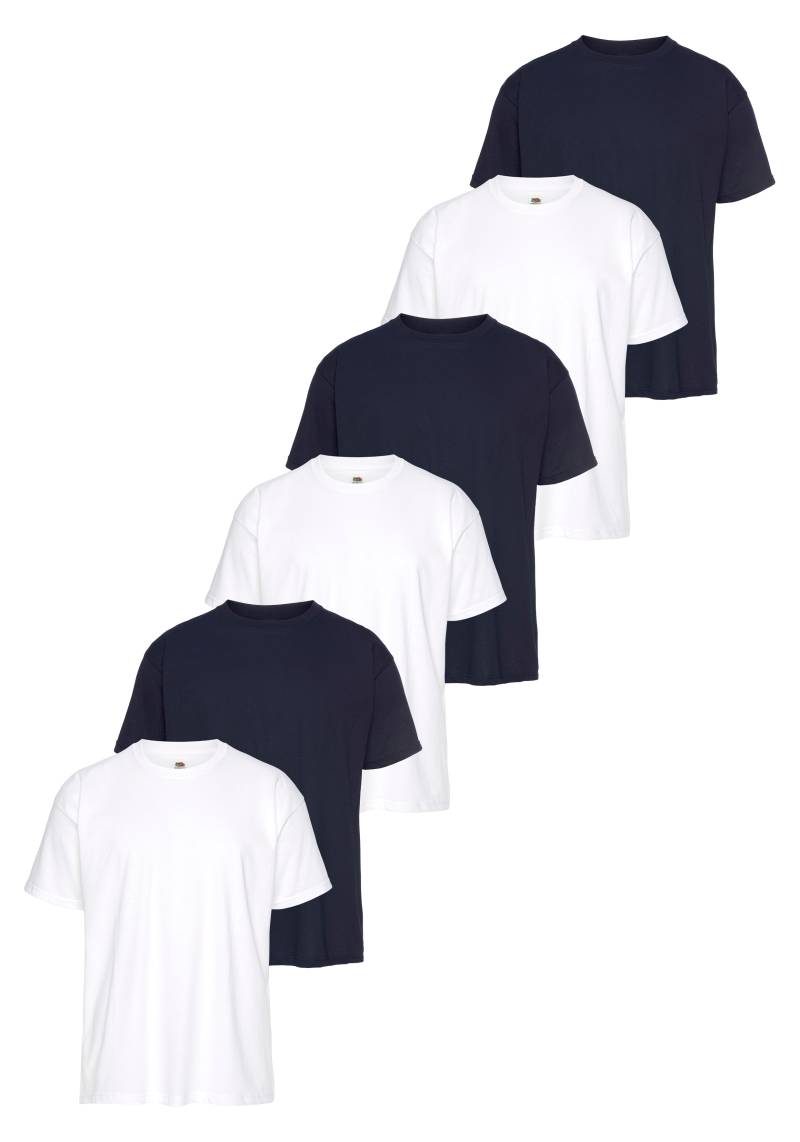 Fruit of the Loom T-Shirt », sechs Stück in unterschiedlicher Farbkomination«, (Packung, 6 tlg., 6er-Pack), mit Rundhalsausschnitt von Fruit of the Loom