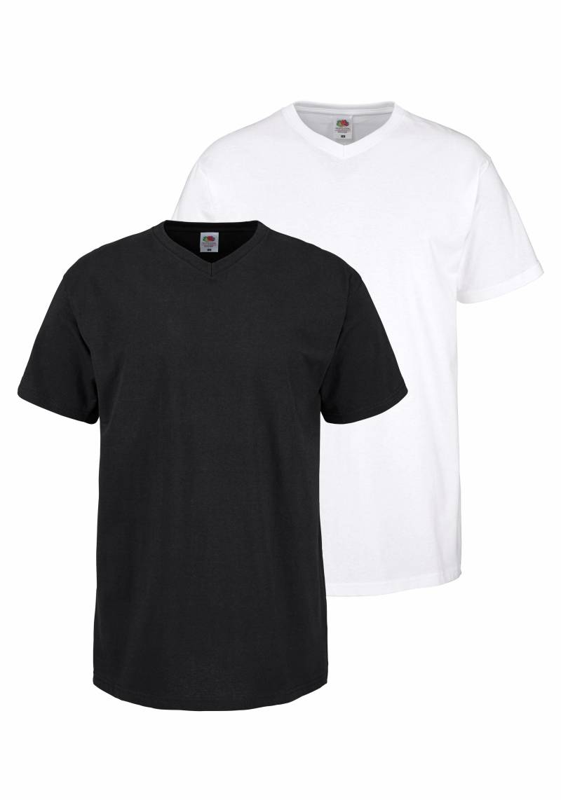 Fruit of the Loom T-Shirt, (Packung, 2 tlg.), mit V-Ausschnitt von Fruit of the Loom