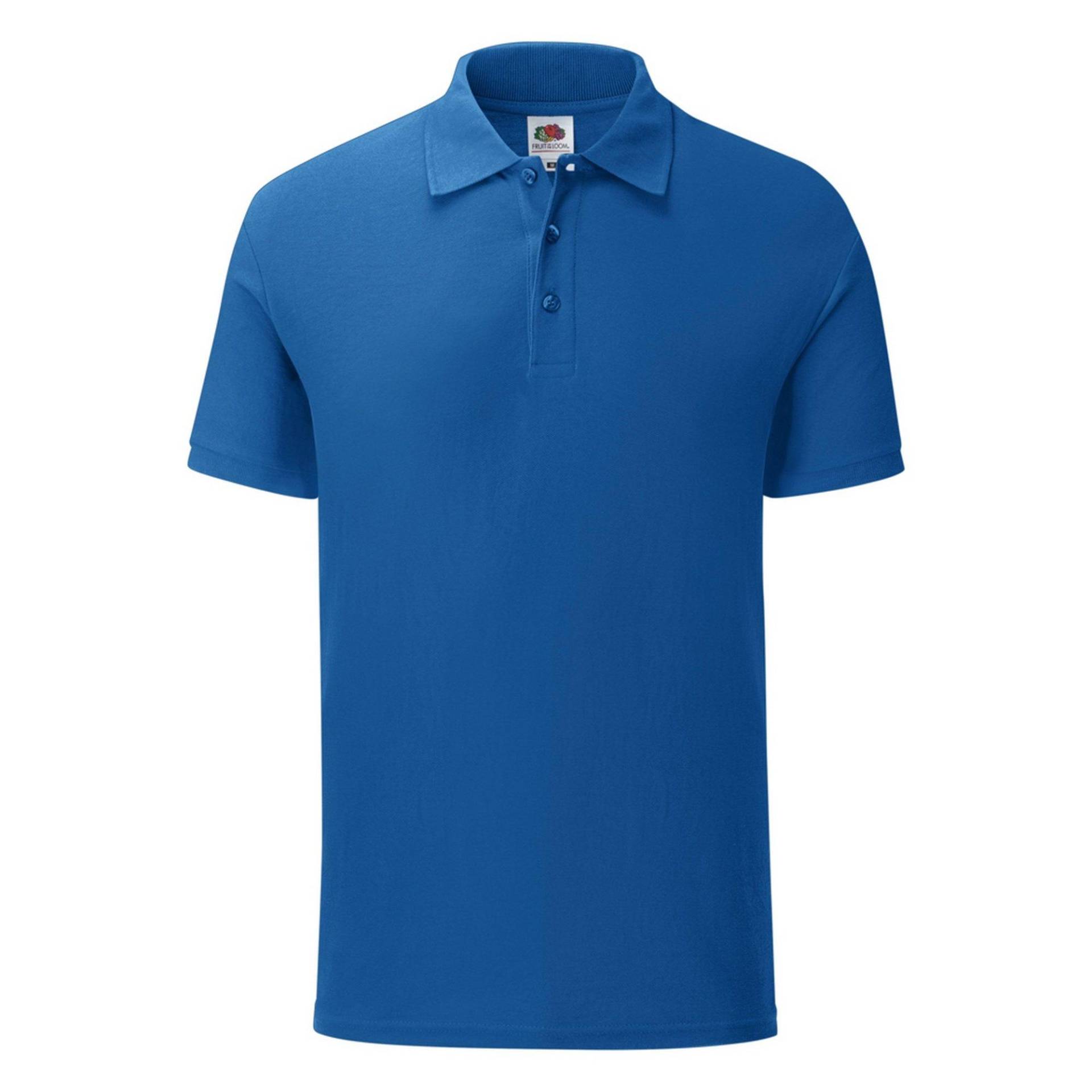 Iconic Pique Polo Shirt Herren Königsblau S von Fruit of the Loom