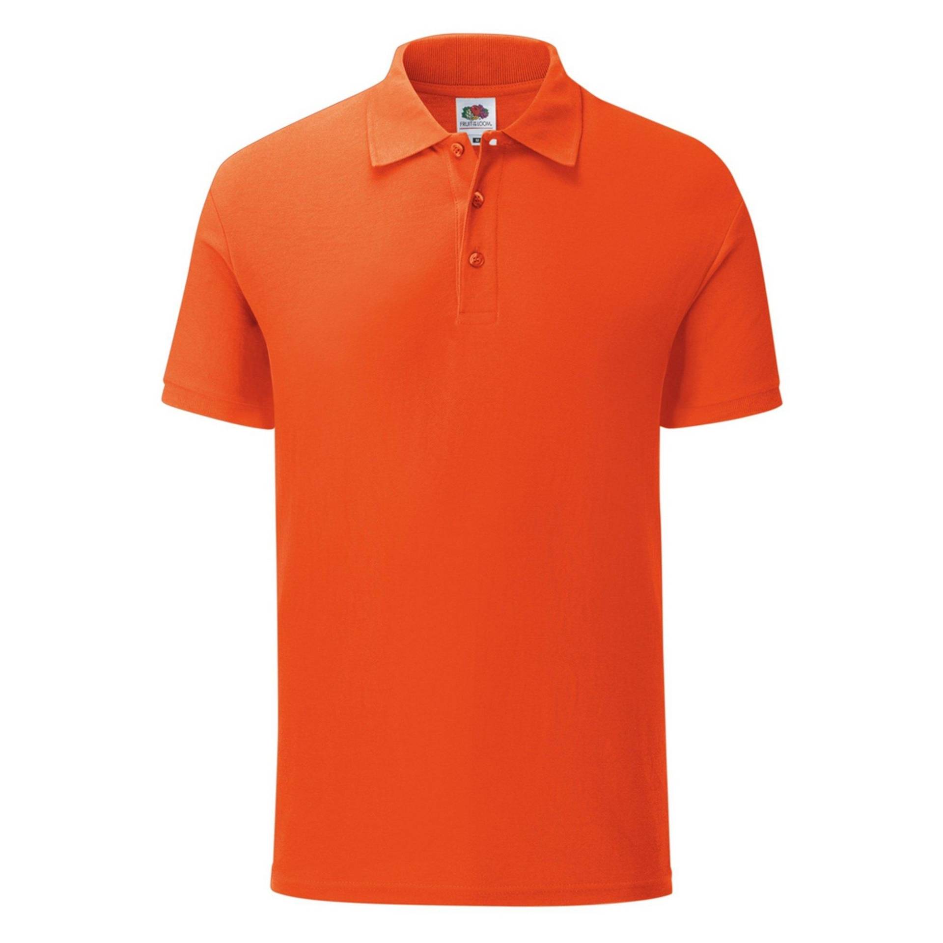 Iconic Pique Polo Shirt Herren Orange S von Fruit of the Loom