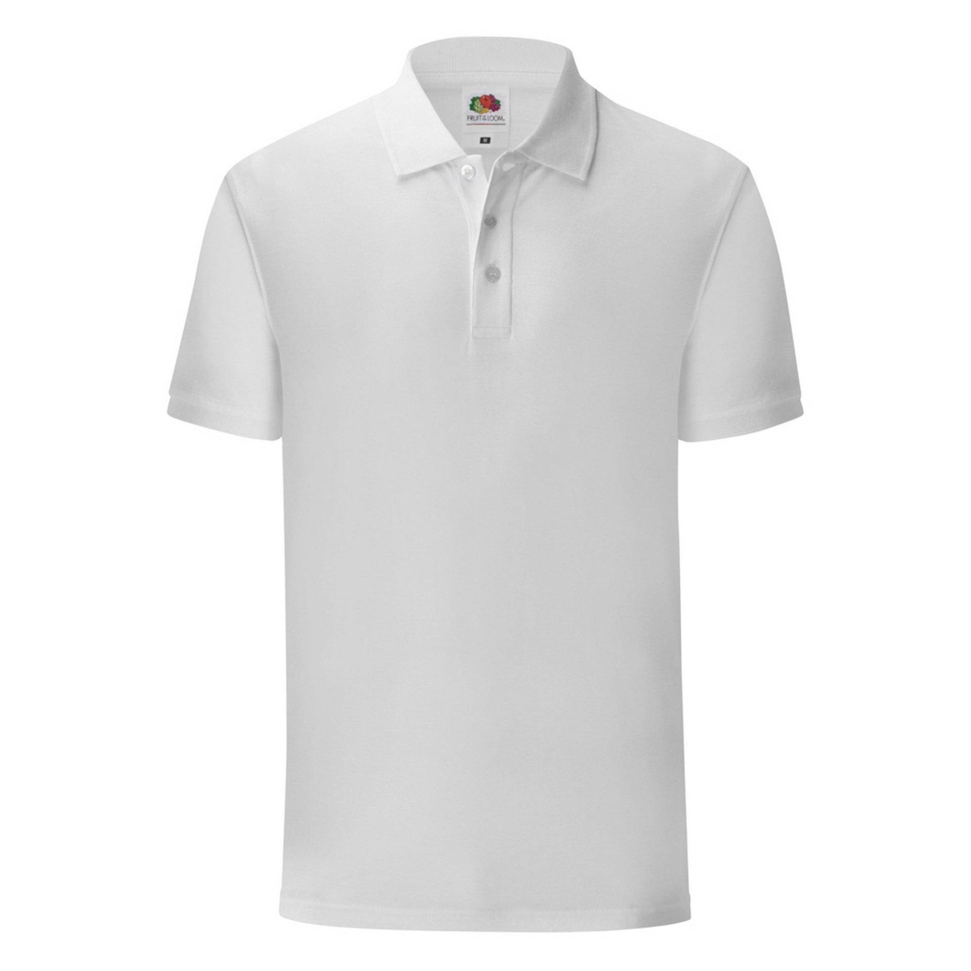 Iconic Pique Polo Shirt Herren Weiss XXL von Fruit of the Loom