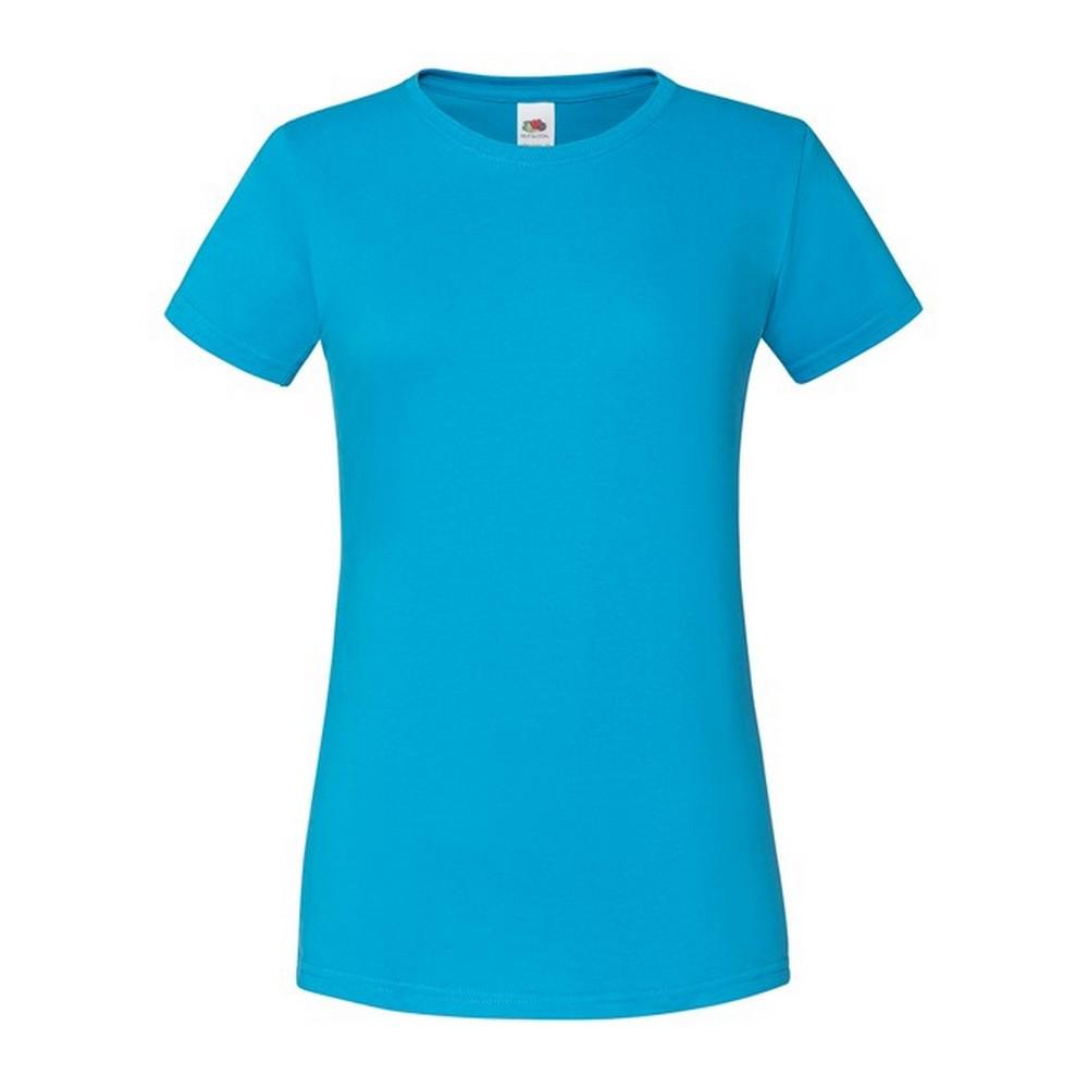 Iconic Tshirt Damen Blau XL von Fruit of the Loom