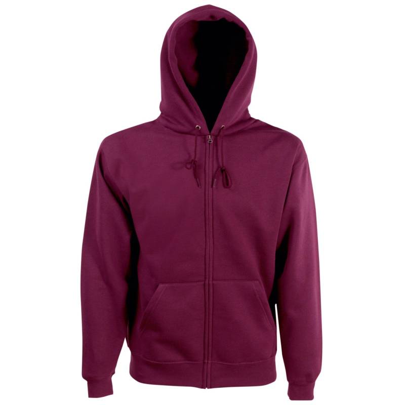 Kapuzenjacke Herren Weinrot XXL von Fruit of the Loom