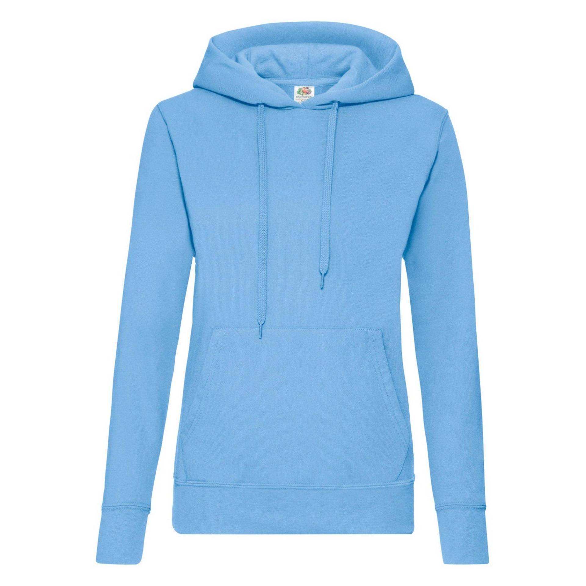 Lady Fit Kapuzenpullover Damen Himmelblau XXL von Fruit of the Loom