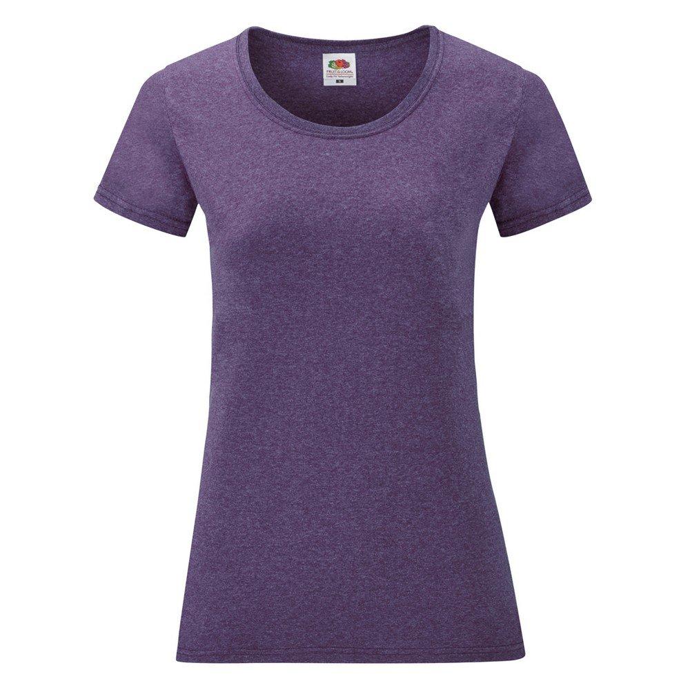 Ladyfit Tshirt (5 Stückpackung) Damen Lila M von Fruit of the Loom