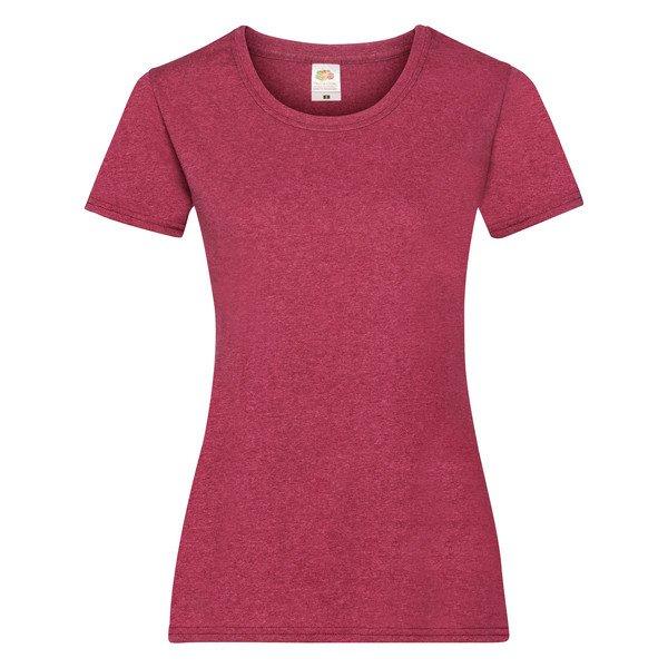 Ladyfit Tshirt (5 Stückpackung) Damen Rot Bunt S von Fruit of the Loom