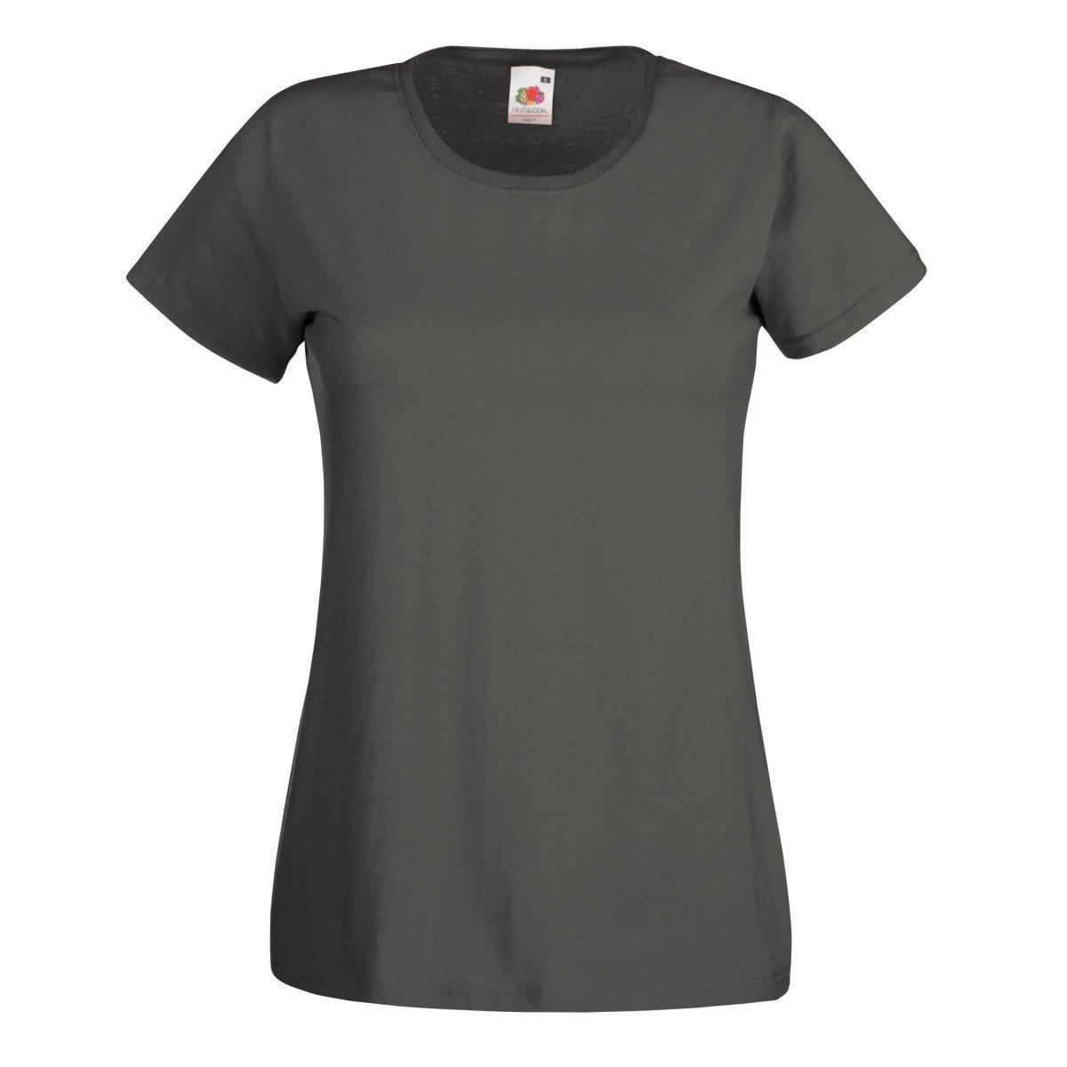 Ladyfit Tshirt (5 Stückpackung) Damen Taubengrau XXL von Fruit of the Loom