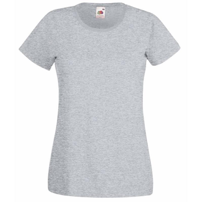 Ladyfit Tshirt Damen Grau XL von Fruit of the Loom