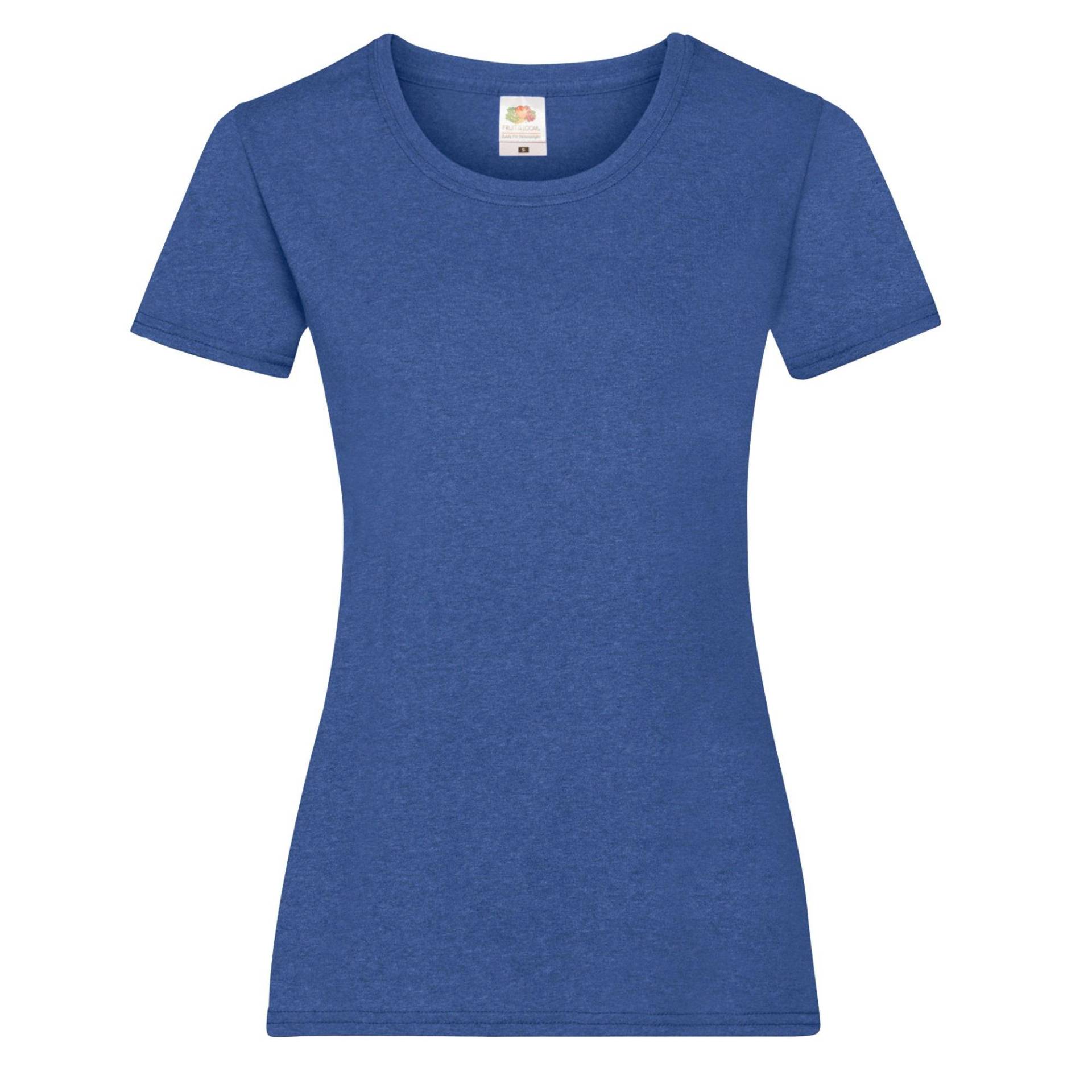 Ladyfit Tshirt Damen Königsblau L von Fruit of the Loom