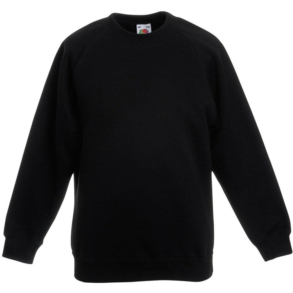 Raglanärmeln Sweatshirt Jungen Schwarz 104 von Fruit of the Loom