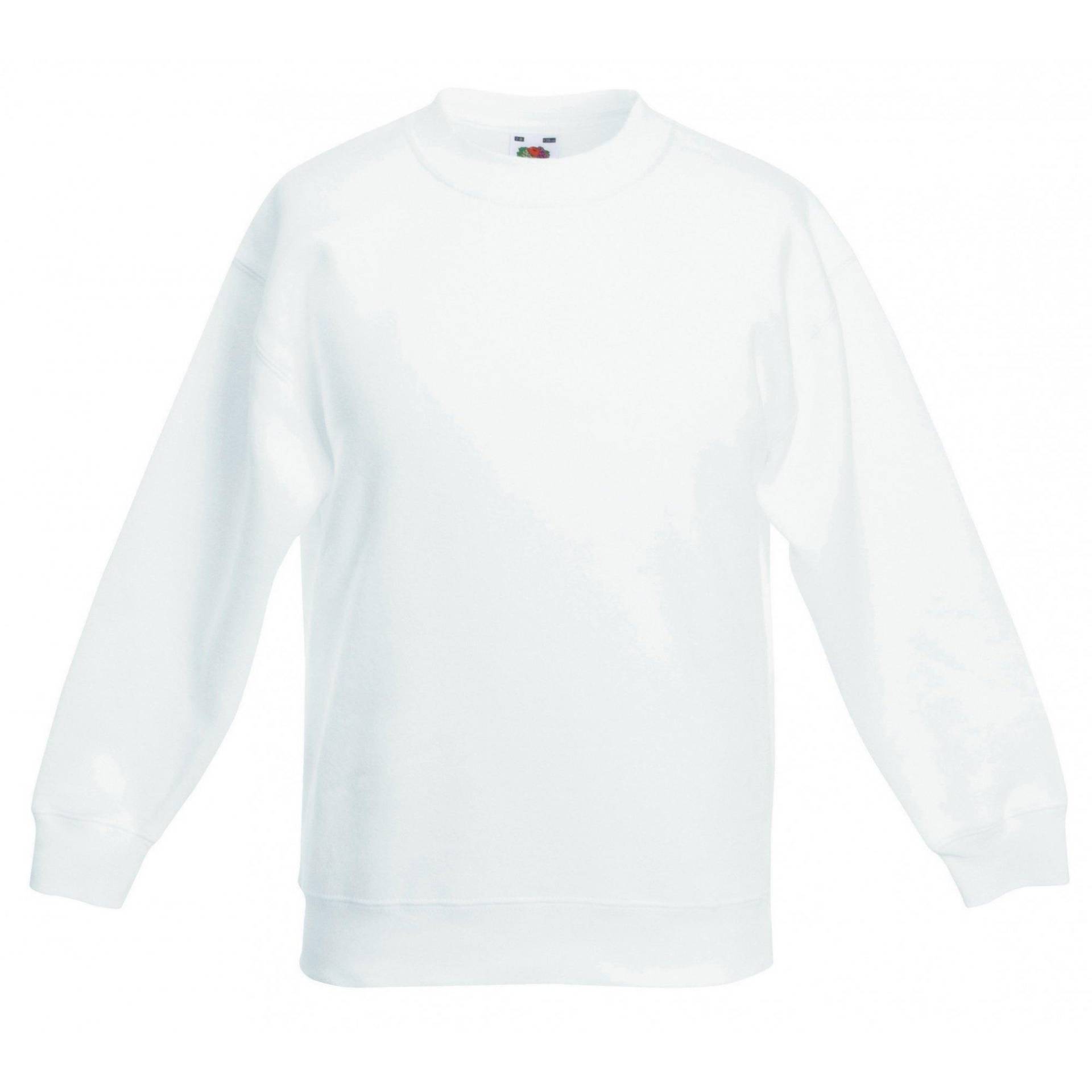 Premium 7030 Sweatshirt Mädchen Weiss 12-13A von Fruit of the Loom