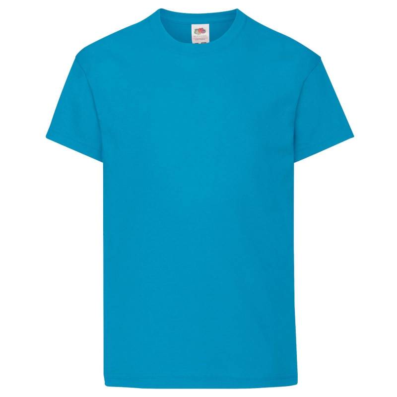 Original Kurzarm Tshirt Jungen Blau 12-13A von Fruit of the Loom