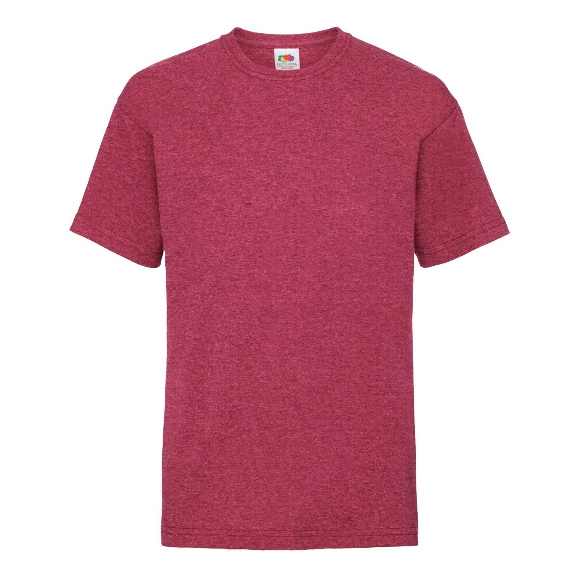 Tshirt, Kurzärmlig Jungen Rot Bunt 140 von Fruit of the Loom