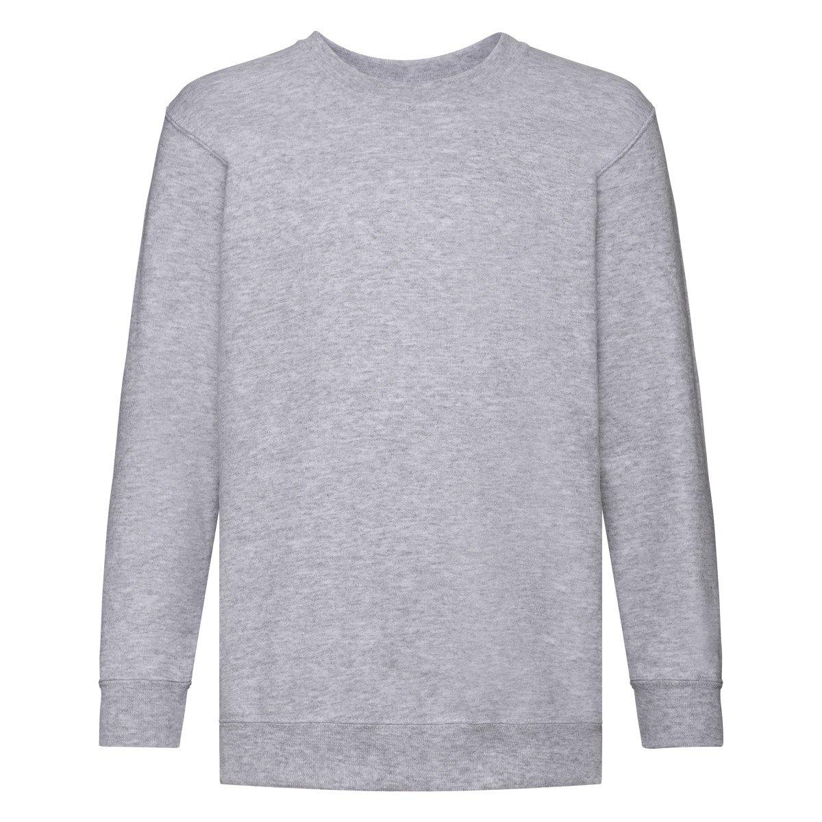 Set In Sleeve Sweatshirt Mädchen Grau 3-4 von Fruit of the Loom