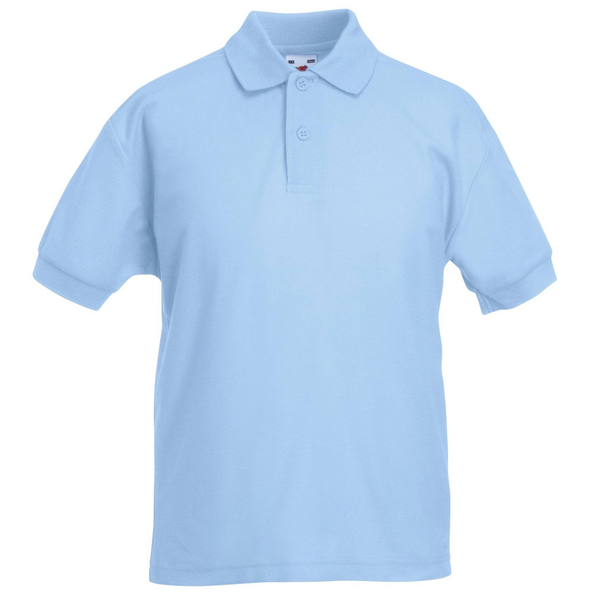 Polo Shirt, Kurzarm (2 Stückpackung) Jungen Himmelblau 3-4A von Fruit of the Loom