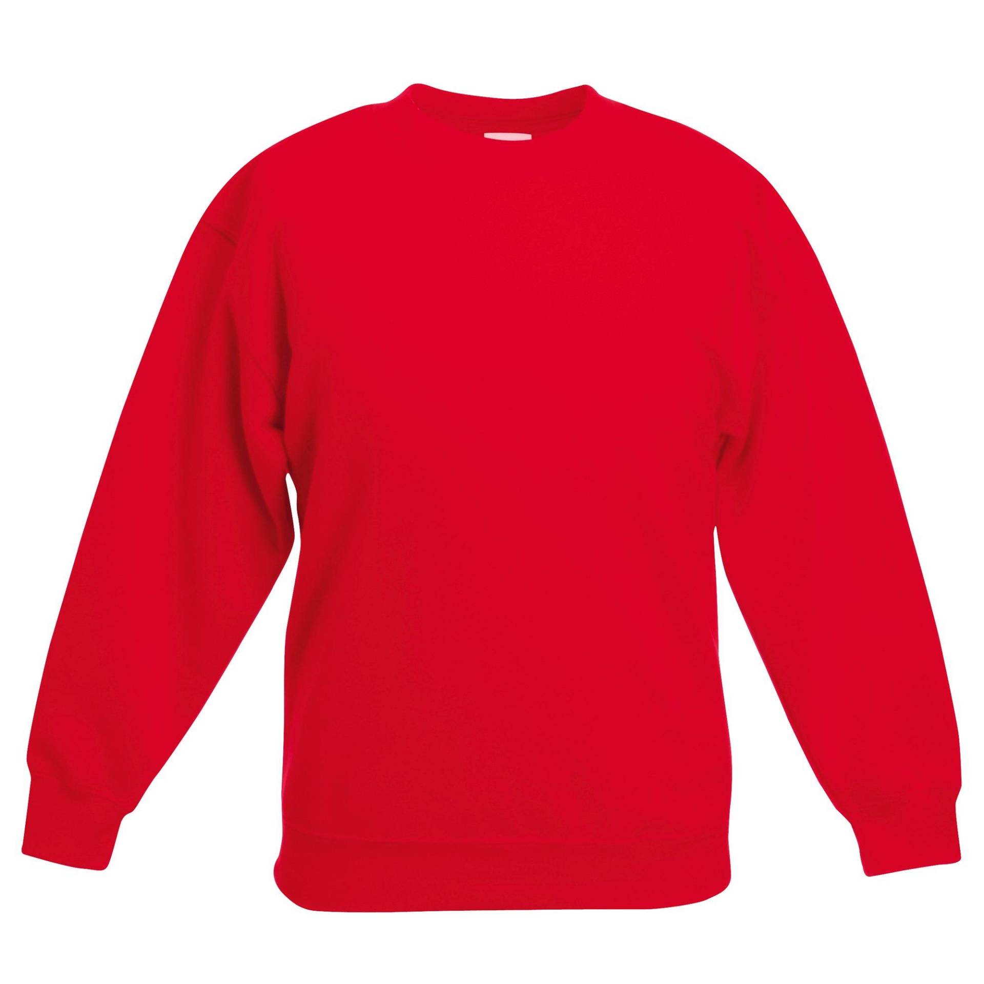 Klassisch 8020 Setin Sweatshirt (2er Pack) Mädchen Rot Bunt 3-4A von Fruit of the Loom