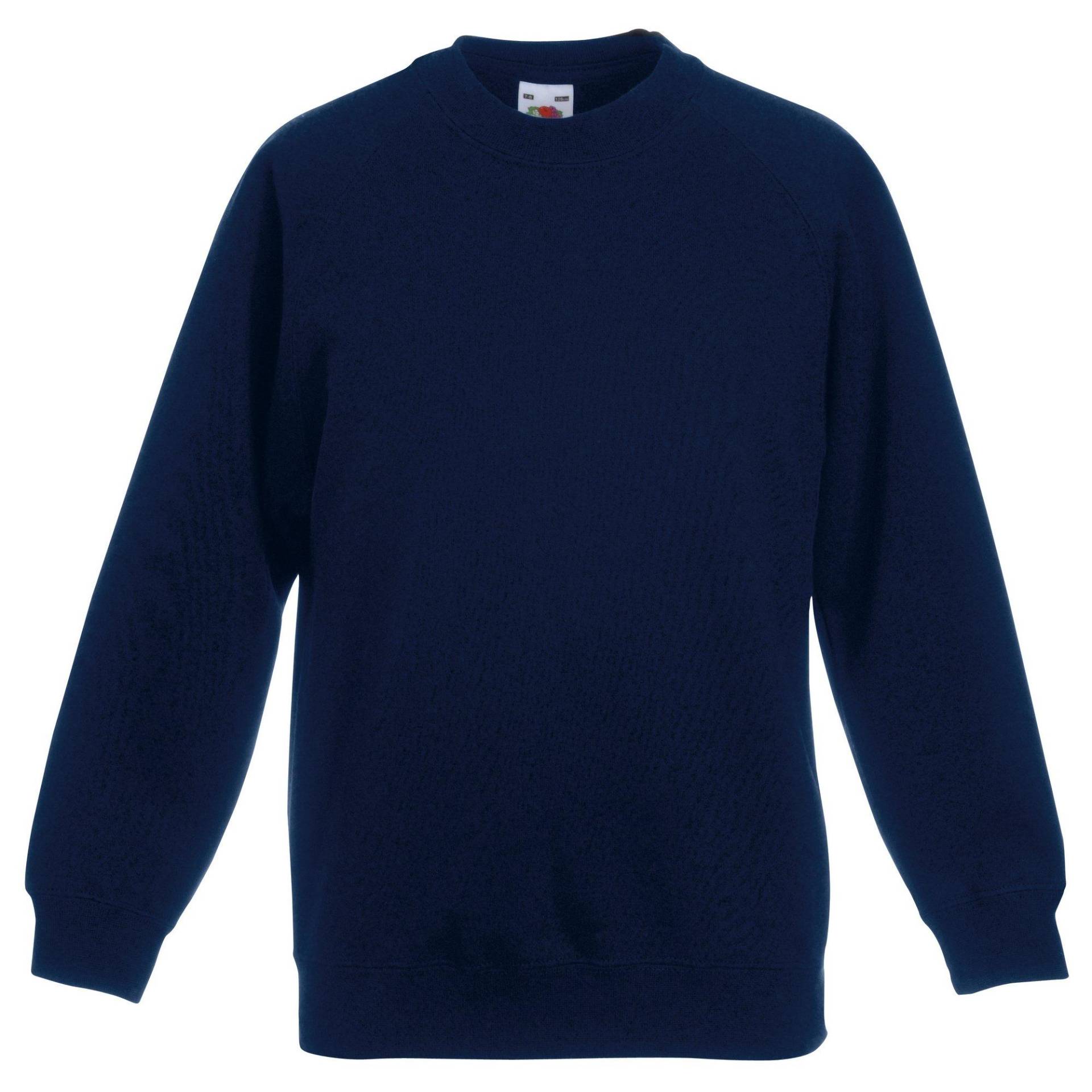 Raglanärmeln Pullover Jungen Marine 5-6A von Fruit of the Loom