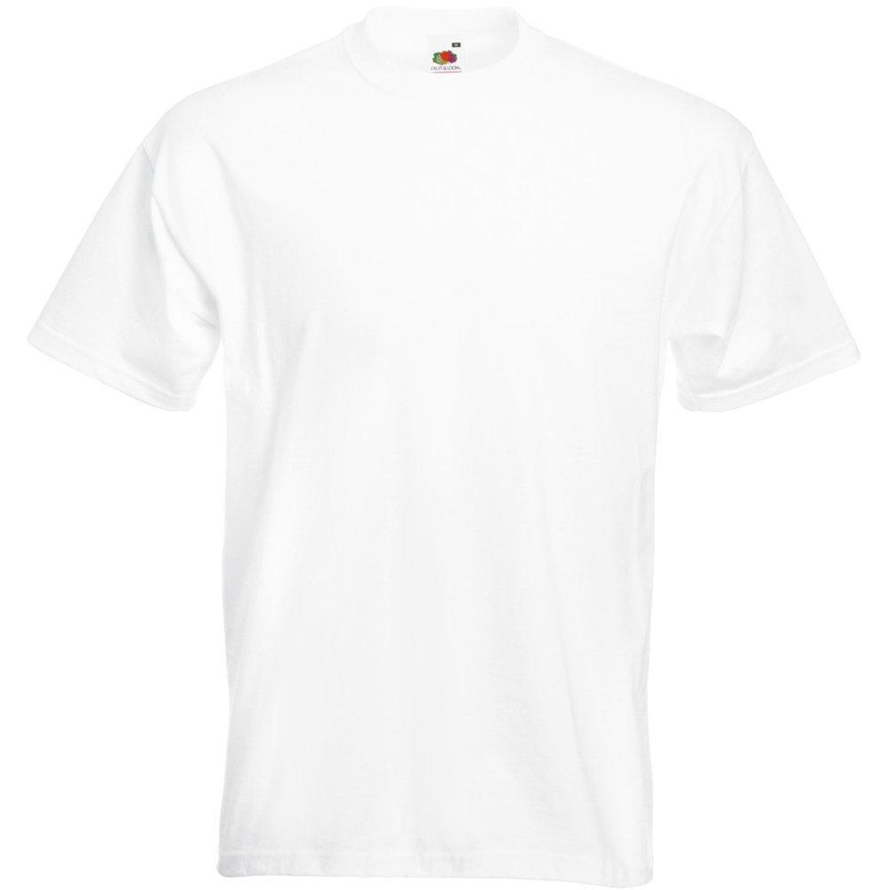 Super Premium Kurzarm Tshirt Herren Weiss L von Fruit of the Loom