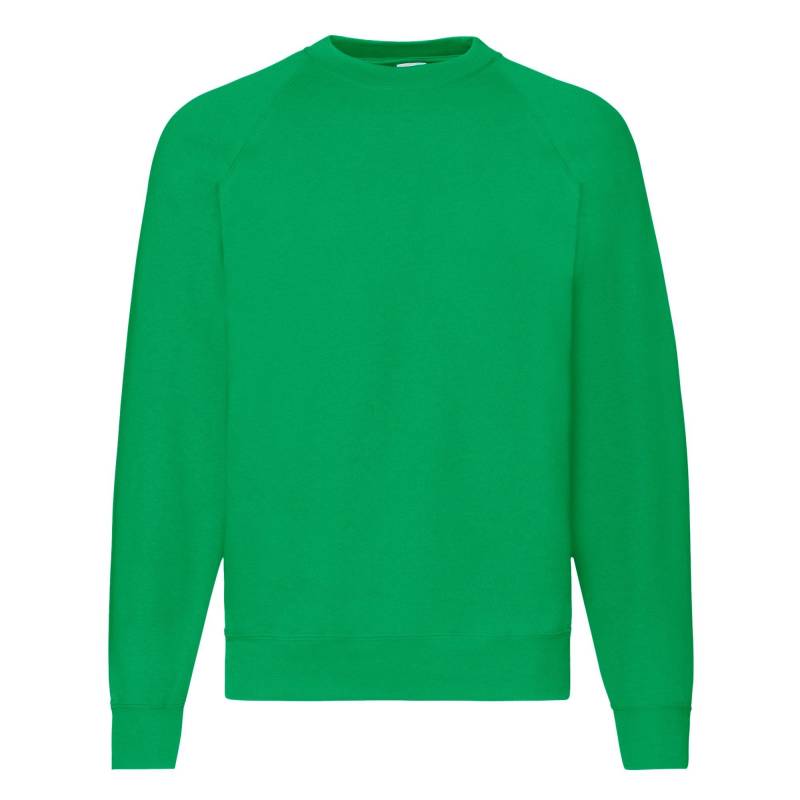 Raglanärmeln Belcoro® Sweatshirt Herren Grün L von Fruit of the Loom