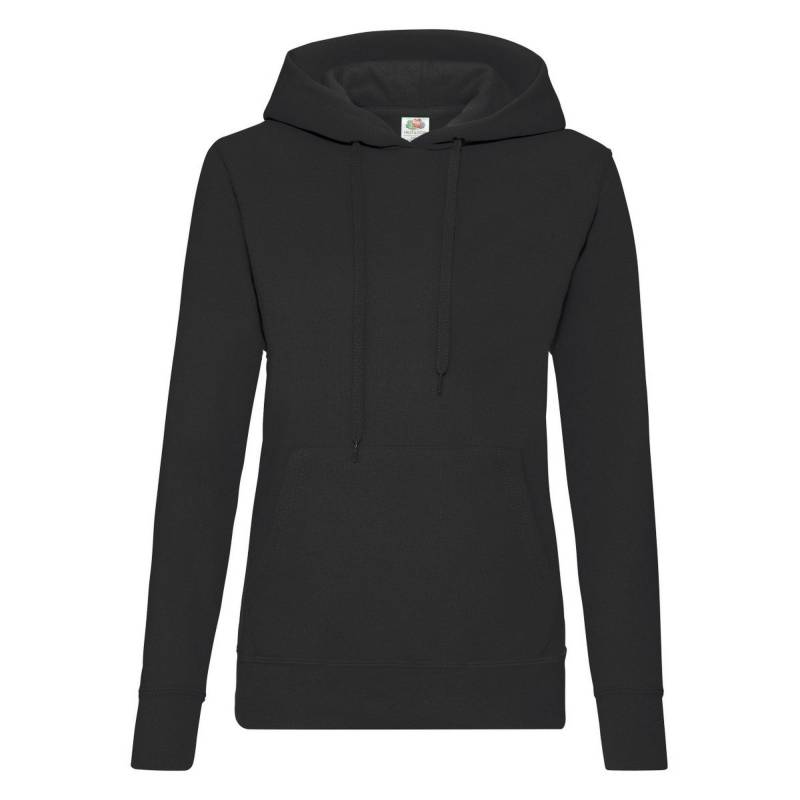 Lady Fit Pullover Damen Schwarz L von Fruit of the Loom