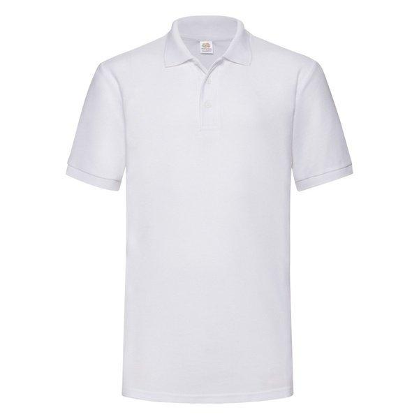 6535 Piqué Poloshirt, Kurzarm Herren Weiss L von Fruit of the Loom