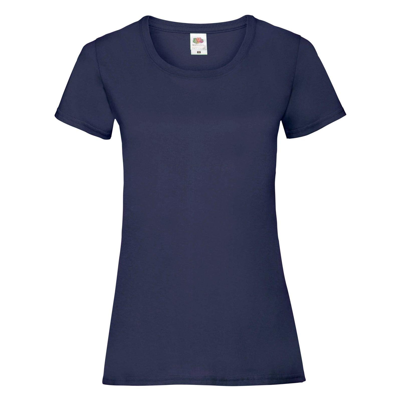 Ladyfit Tshirt (5 Stückpackung) Damen Marine L von Fruit of the Loom