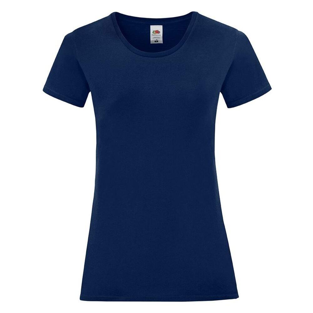 Iconic Tshirt Damen Marine L von Fruit of the Loom