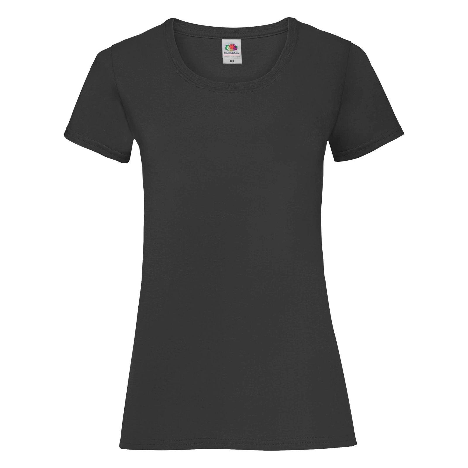 Ladyfit Tshirt (5 Stückpackung) Damen Schwarz L von Fruit of the Loom