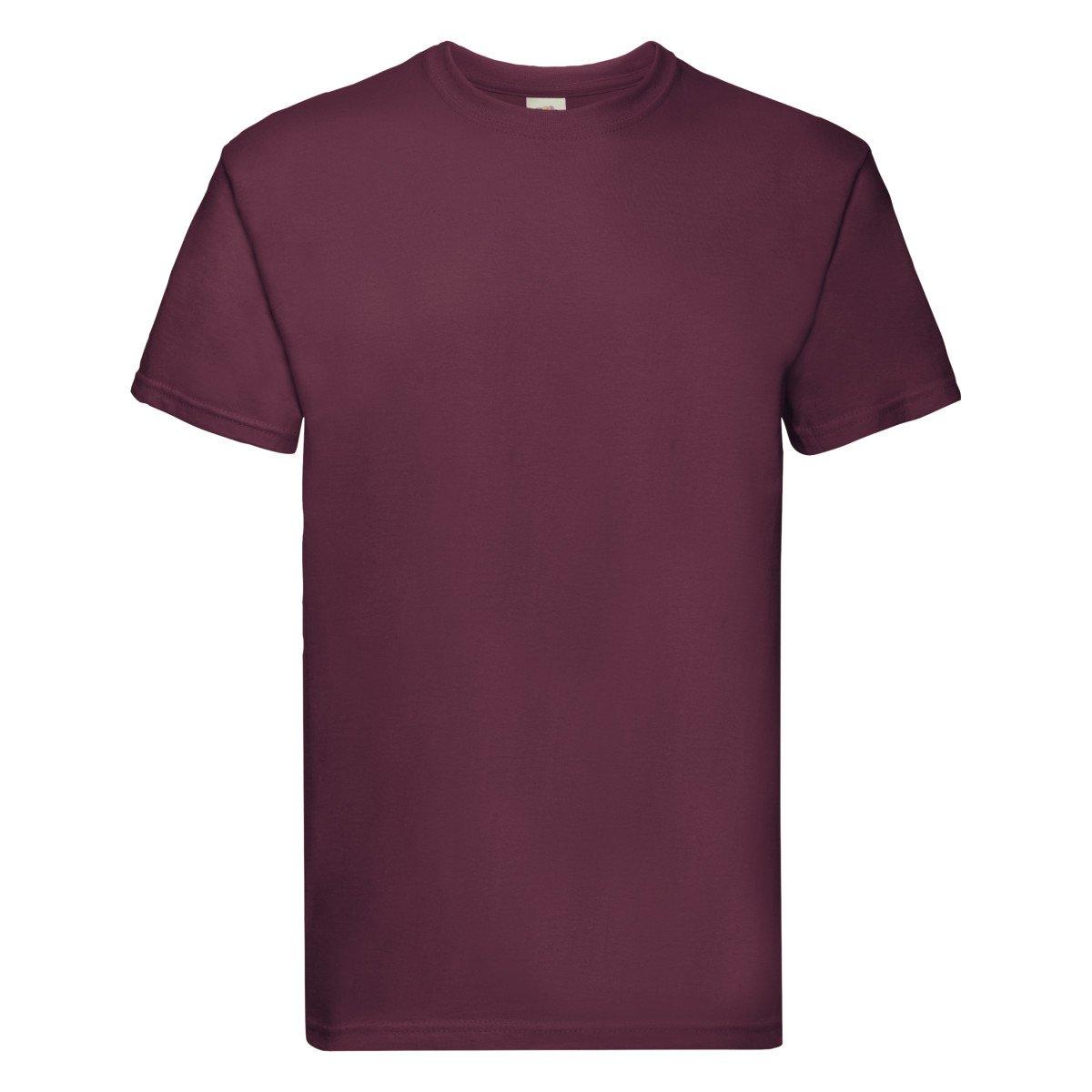 Super Premium Kurzarm Tshirt Herren Weinrot L von Fruit of the Loom