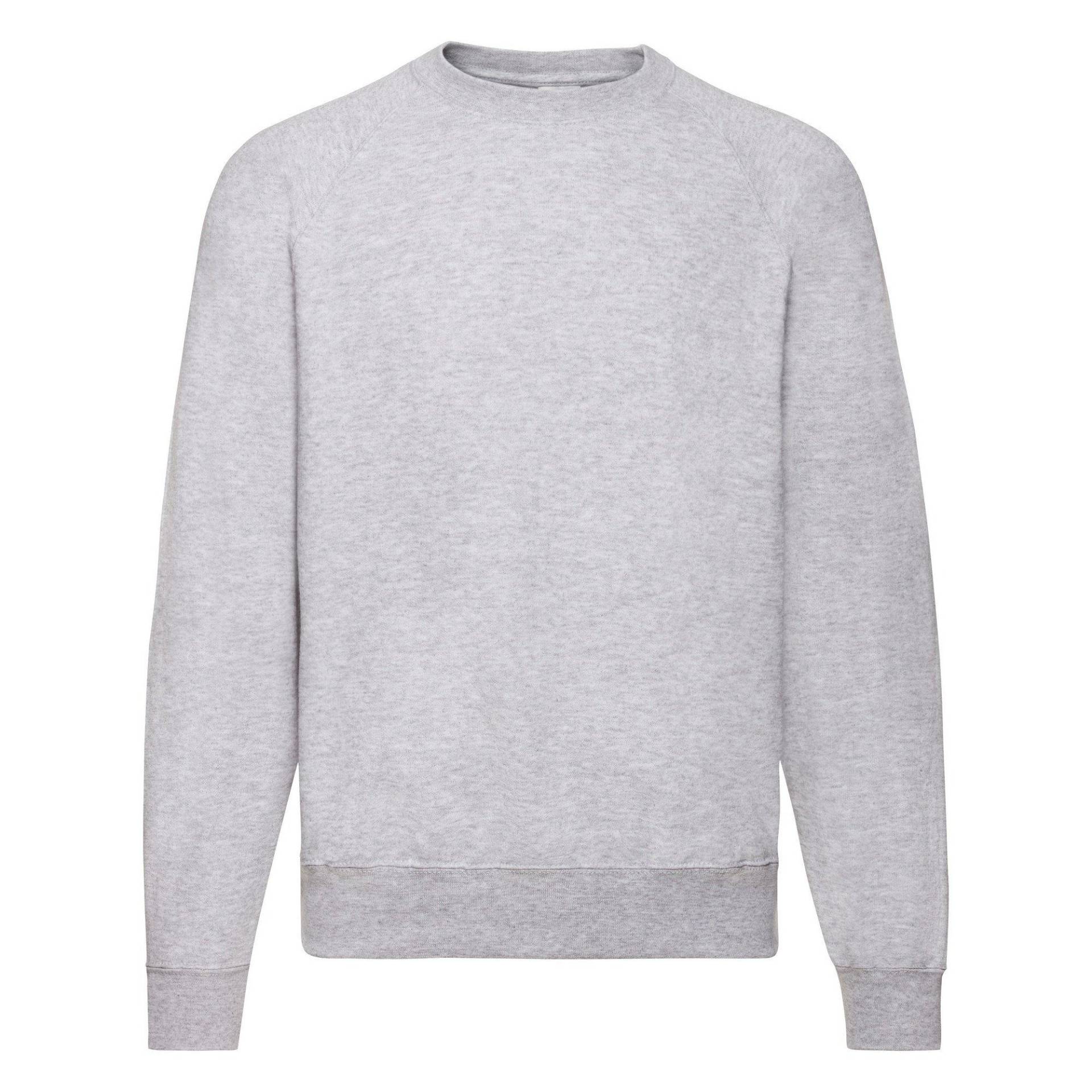 Raglanärmeln Belcoro® Sweatshirt Herren Grau M von Fruit of the Loom