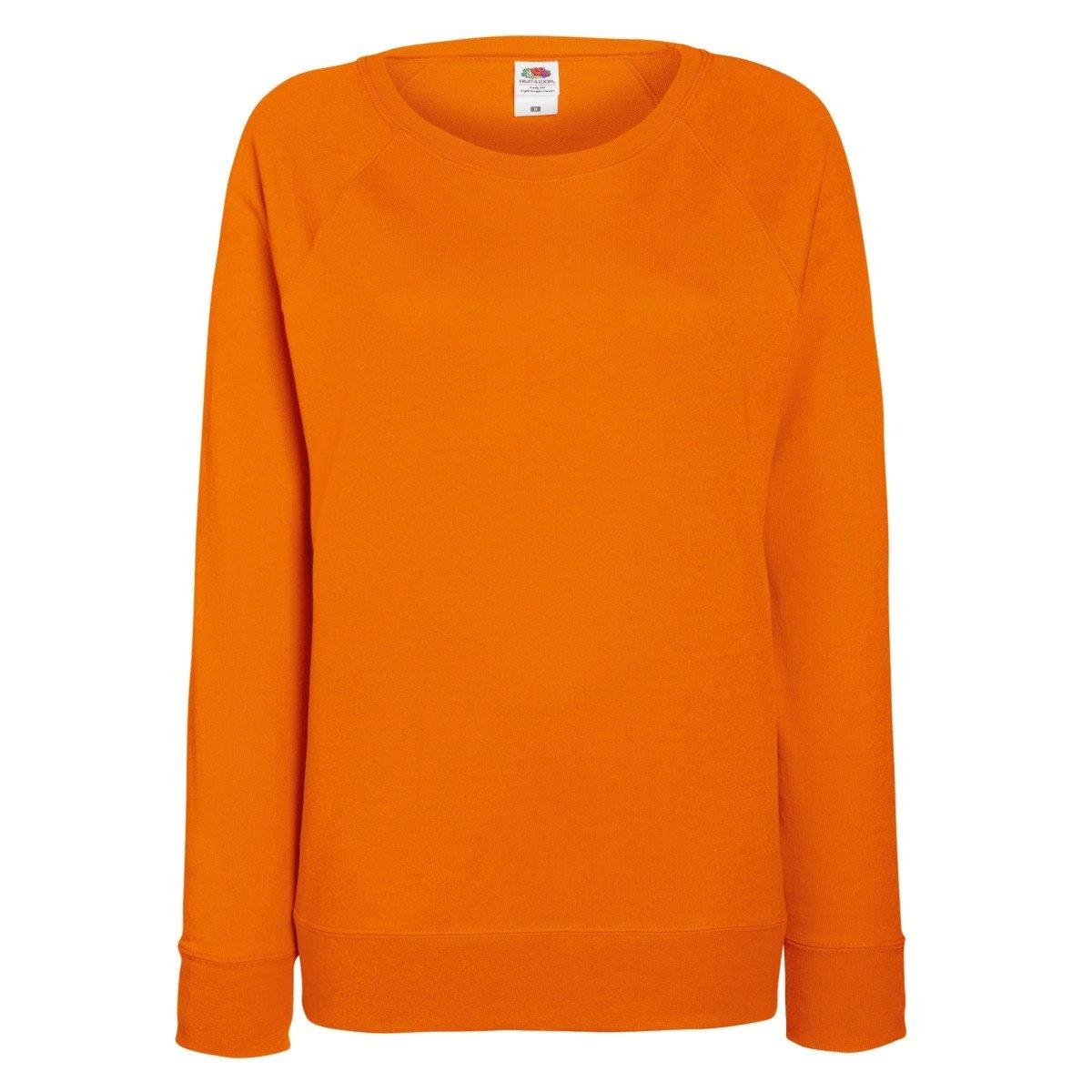 Raglan Sweatshirt Damen Orange M von Fruit of the Loom