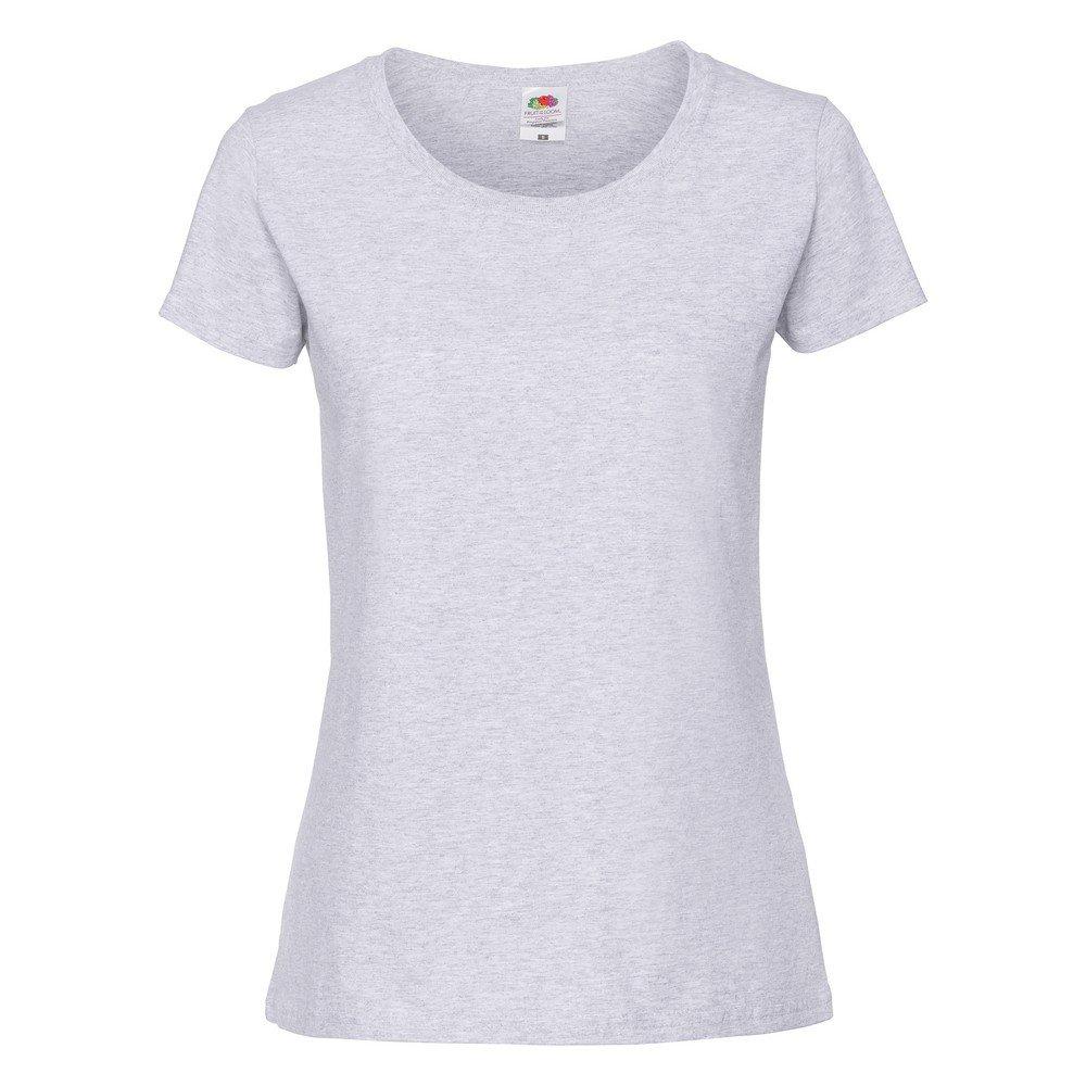 Fruit Of The Tshirt, Enganliegend Damen Grau S von Fruit of the Loom