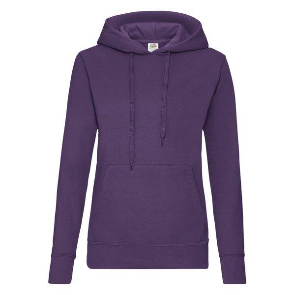 Lady Fit T-shirt Hoodie Damen Lila XL von Fruit of the Loom