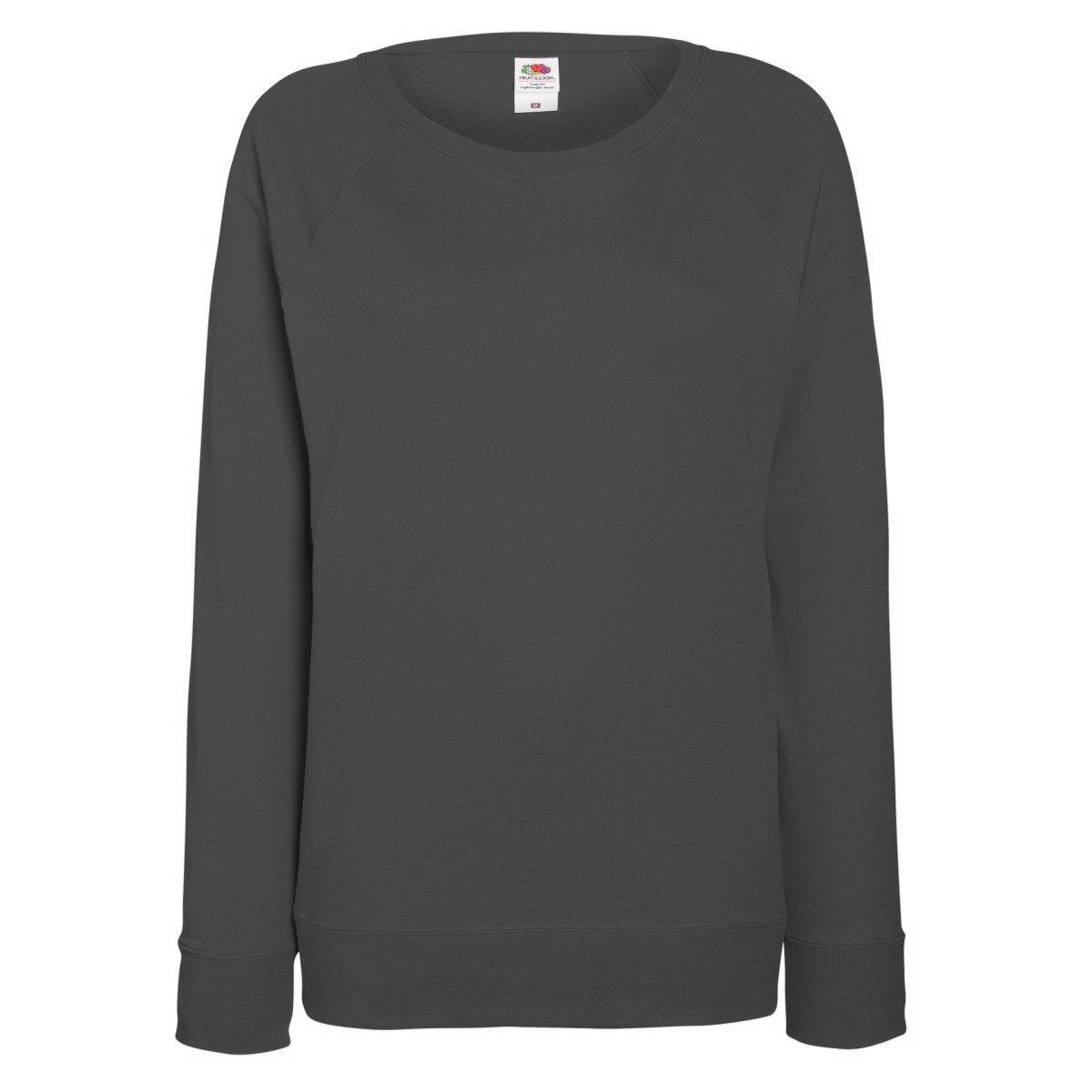 Raglan Sweatshirt Damen Taubengrau XL von Fruit of the Loom